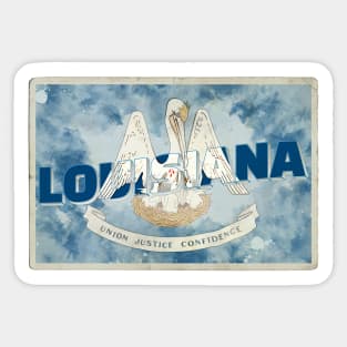 Louisiana vintage style retro souvenir Sticker